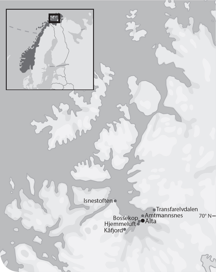 Altafjord today with the rock art sites TABLE OF CONTENTS FOREWORD - photo 2