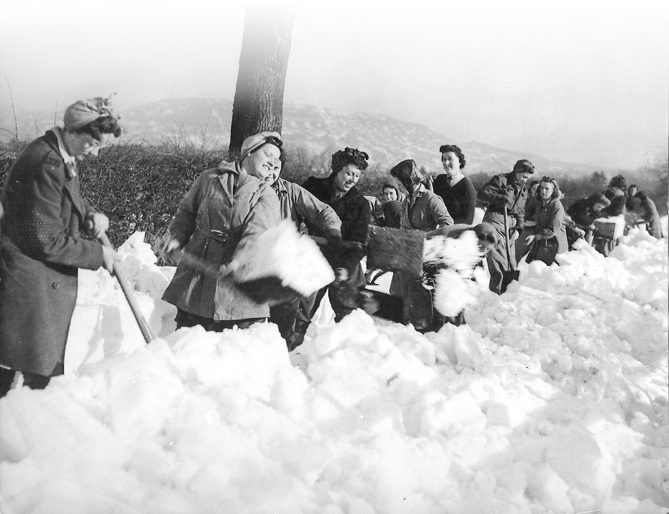 WLA girls working together in 1947 in the North Riding Murton Farming Museum - photo 3