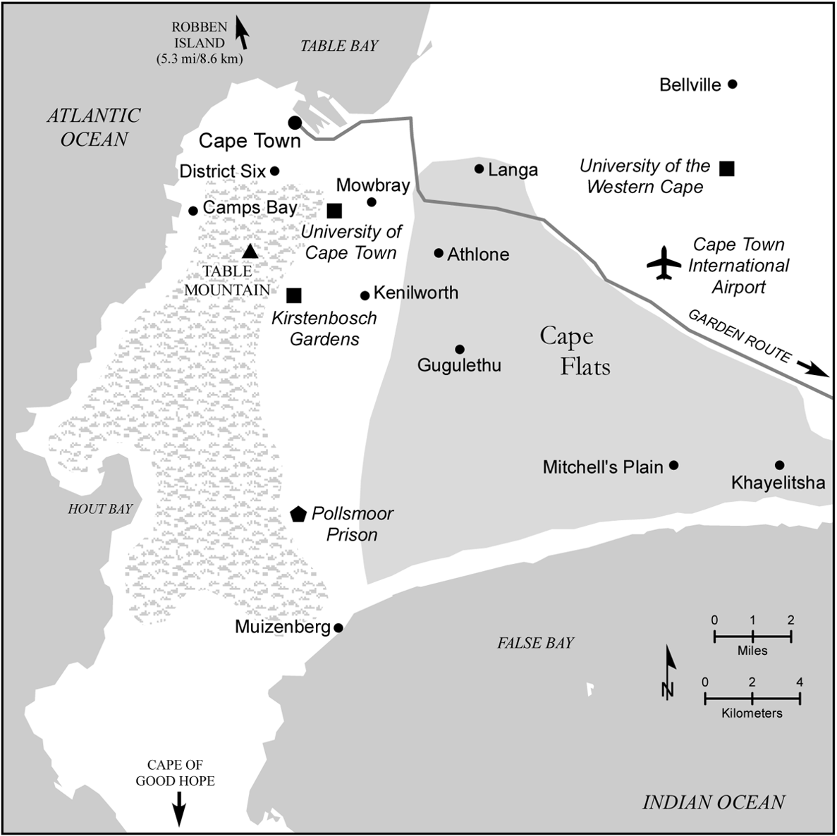 2 Cape Town and its environs Map by Brian Edward Balsley GISP - photo 3