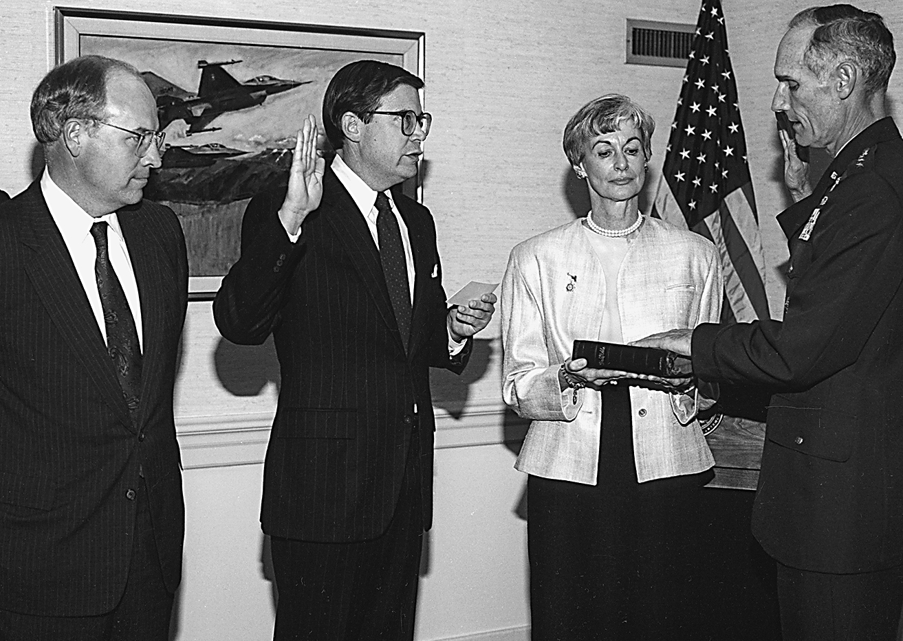 Secretary Dick Cheney and Pentagon General Council Terry ODonnell swear me in - photo 4