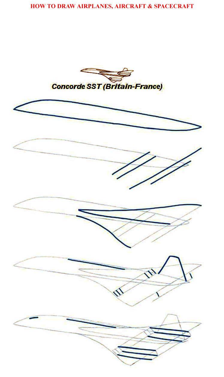 How to Draw Airolanes Aircraft Spacecraft - photo 1