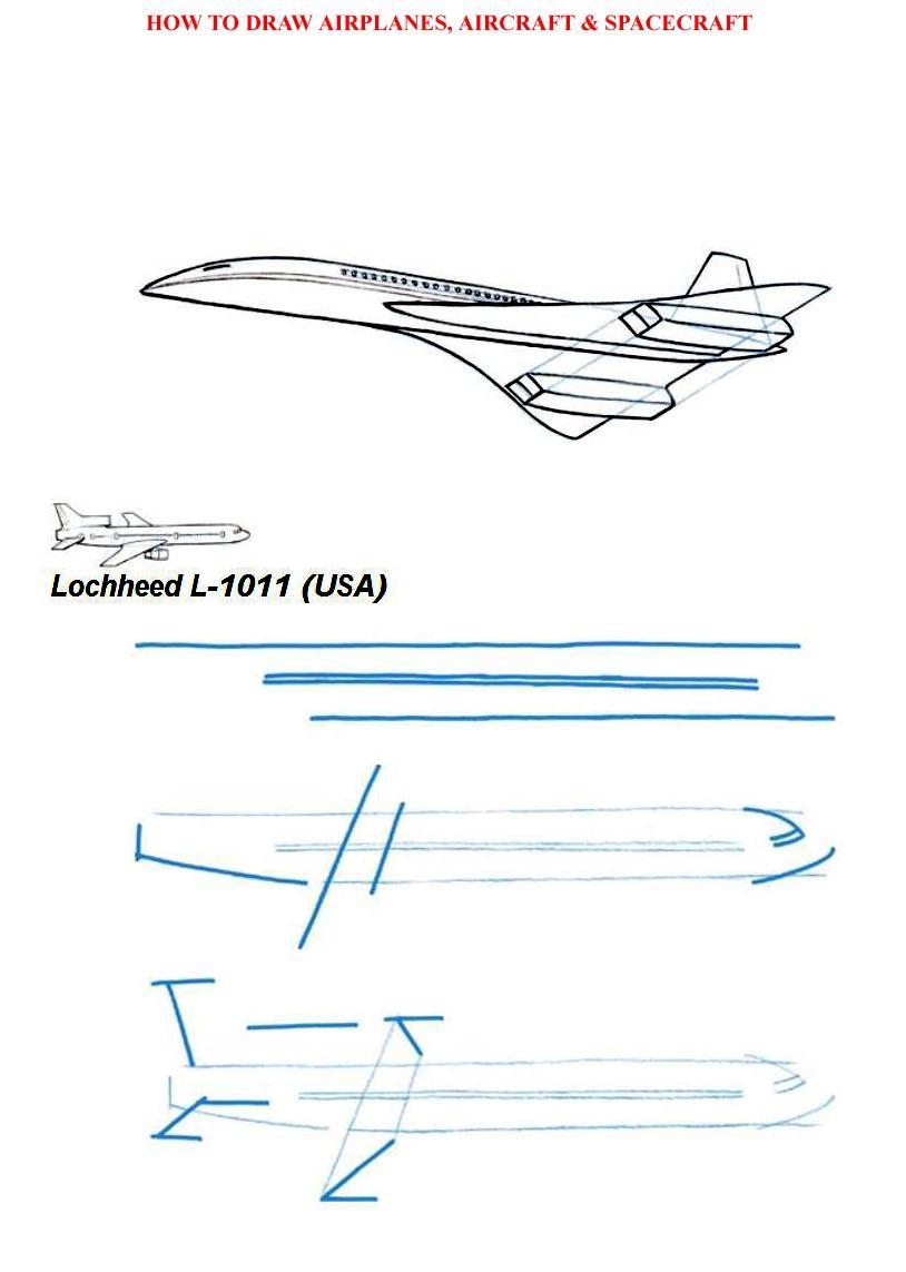 How to Draw Airolanes Aircraft Spacecraft - photo 2