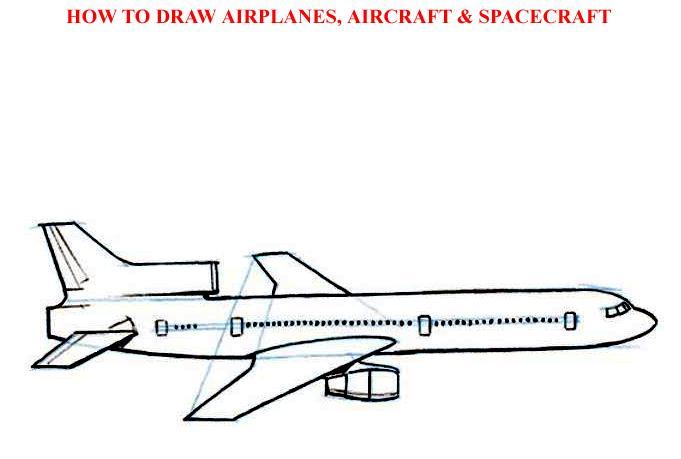 How to Draw Airolanes Aircraft Spacecraft - photo 4