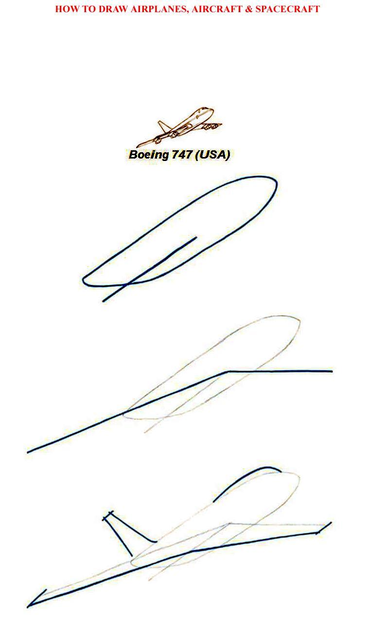 How to Draw Airolanes Aircraft Spacecraft - photo 5