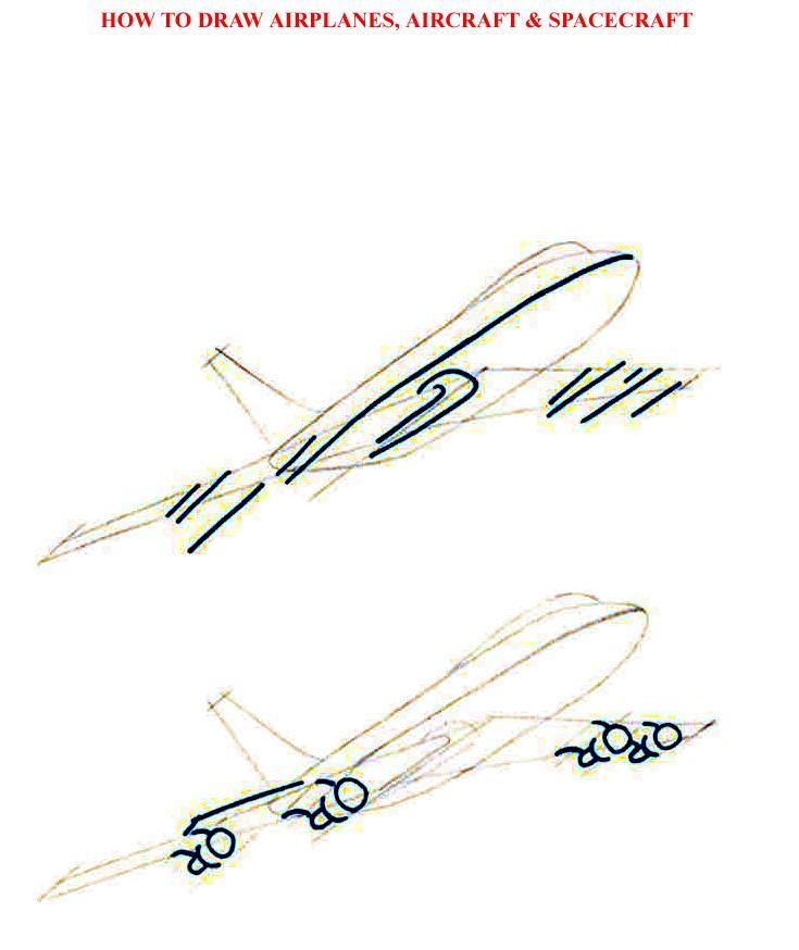 How to Draw Airolanes Aircraft Spacecraft - photo 6