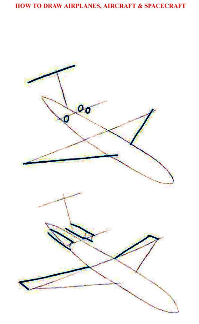 How to Draw Airolanes Aircraft Spacecraft - photo 8