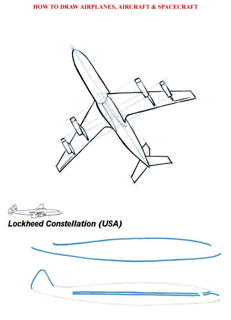 How to Draw Airolanes Aircraft Spacecraft - photo 14