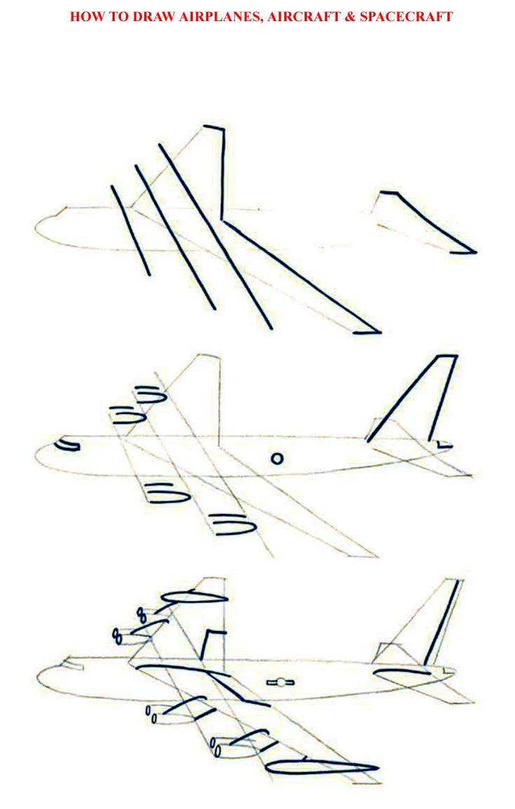 How to Draw Airolanes Aircraft Spacecraft - photo 21