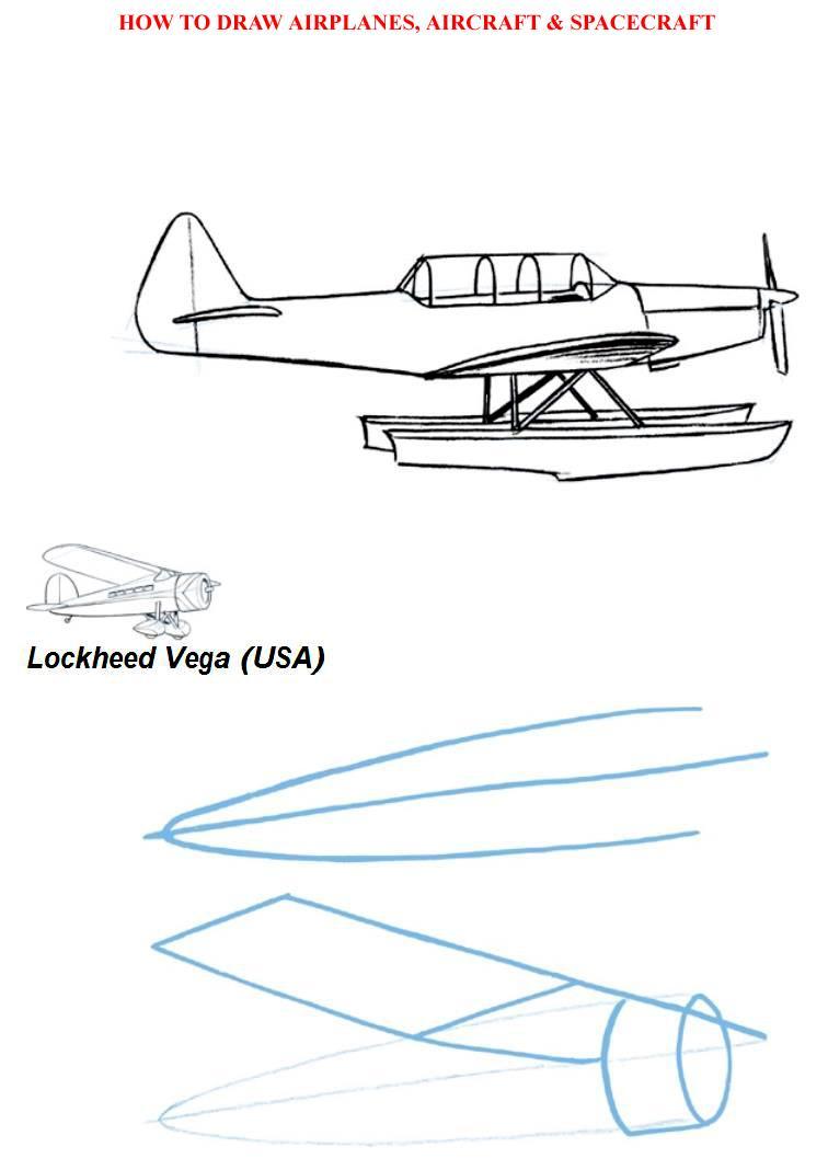 How to Draw Airolanes Aircraft Spacecraft - photo 29