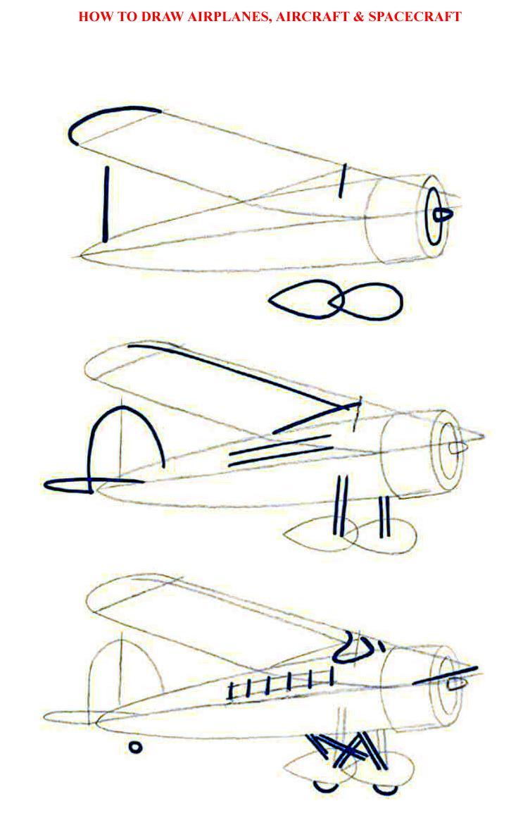 How to Draw Airolanes Aircraft Spacecraft - photo 30