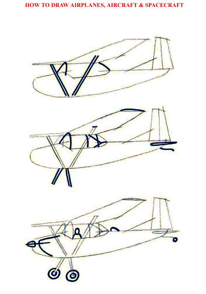 How to Draw Airolanes Aircraft Spacecraft - photo 33