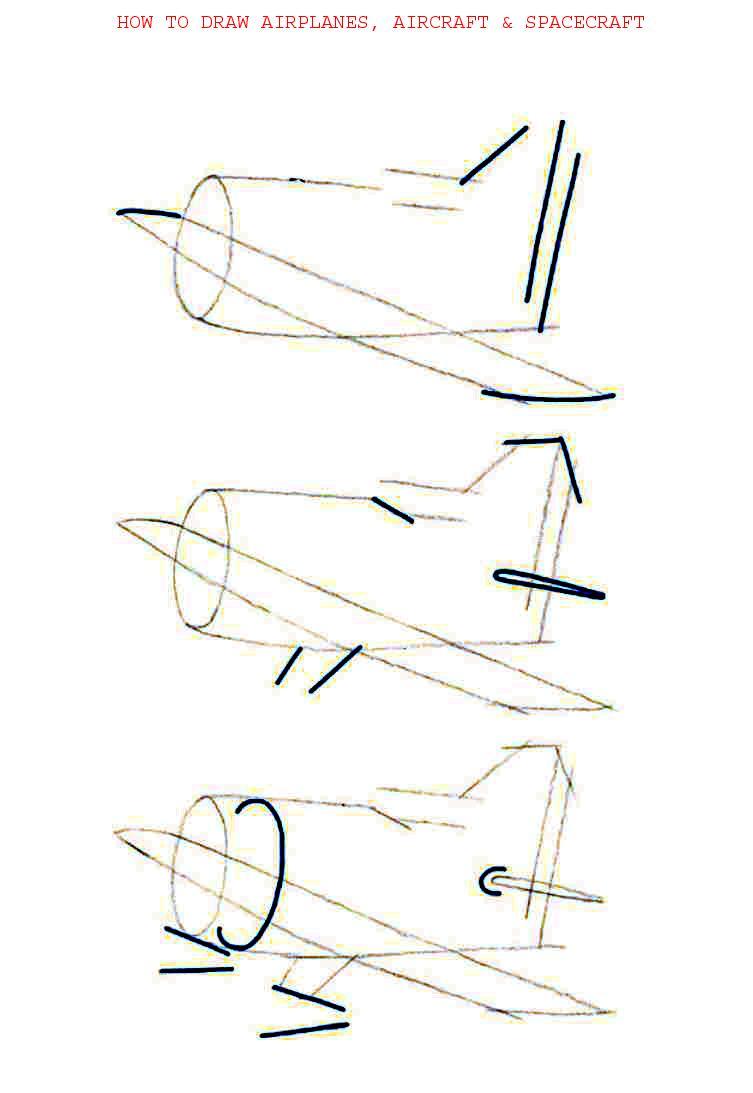 How to Draw Airolanes Aircraft Spacecraft - photo 35