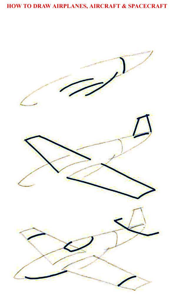 How to Draw Airolanes Aircraft Spacecraft - photo 47