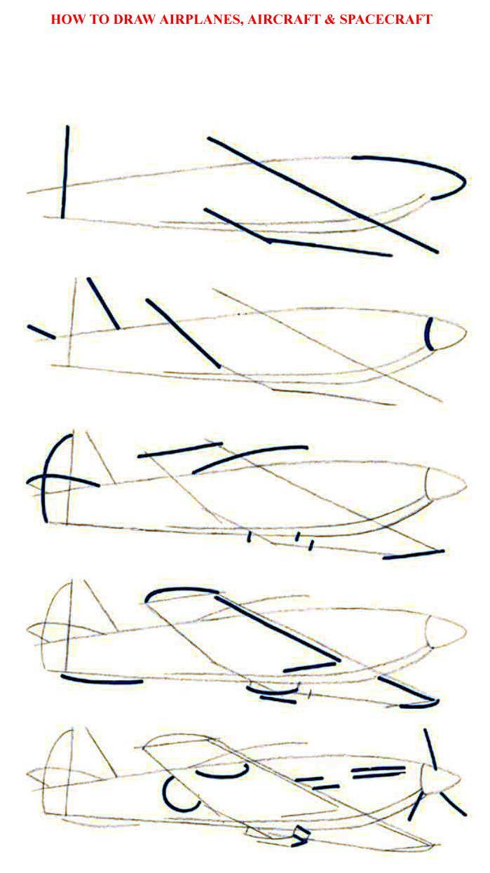 How to Draw Airolanes Aircraft Spacecraft - photo 55