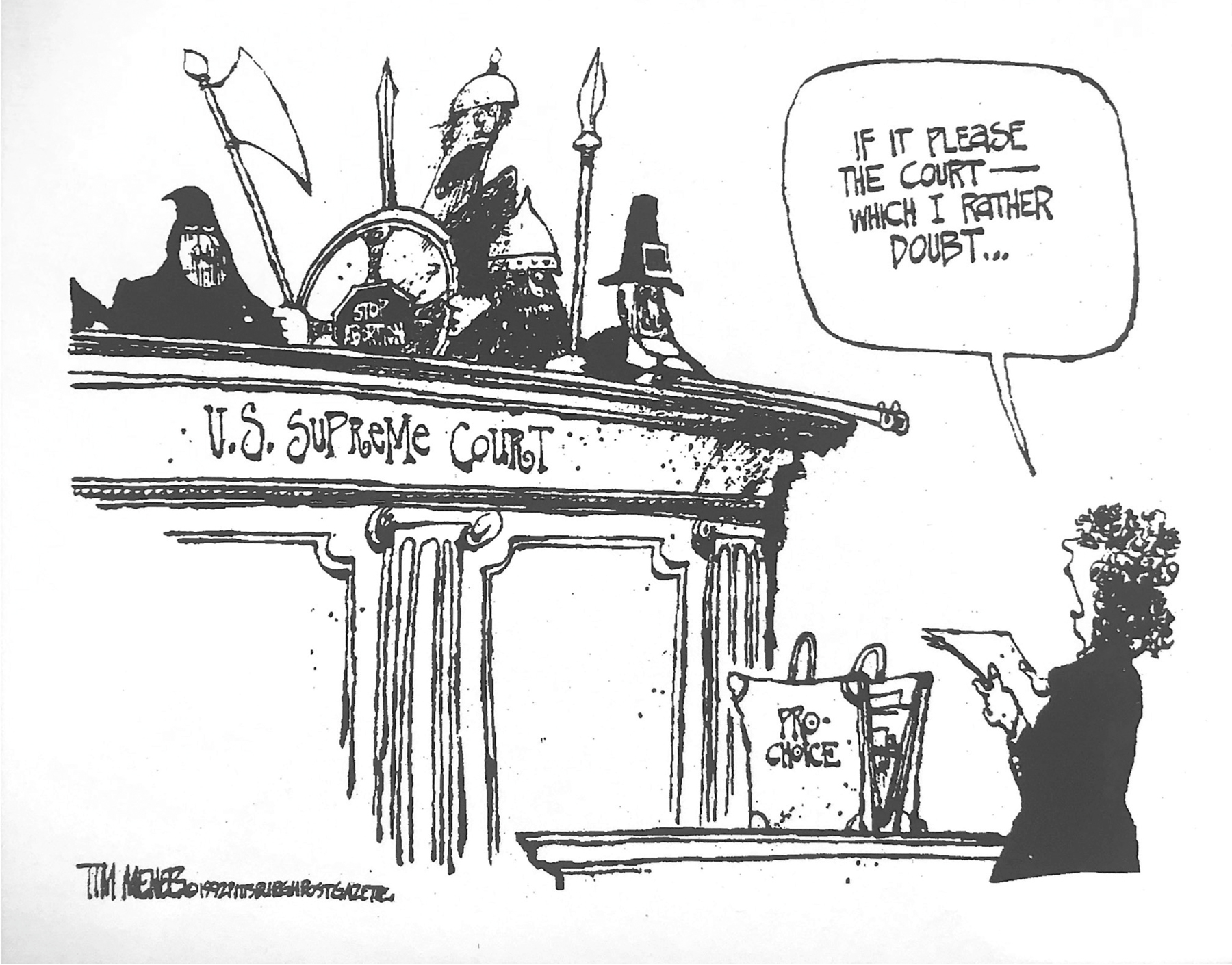 This 1992 cartoon of Kitty arguing Planned Parenthood v Casey accurately - photo 4