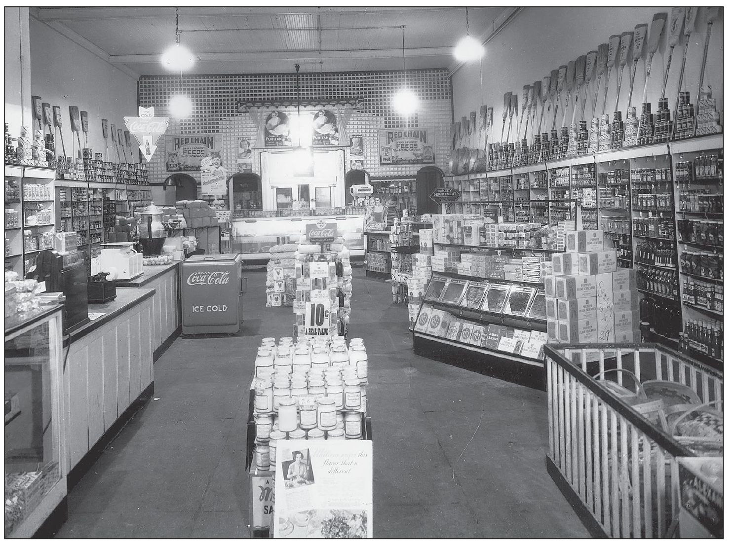 This photograph shows the interior of Service Grocery in Minden during the - photo 3