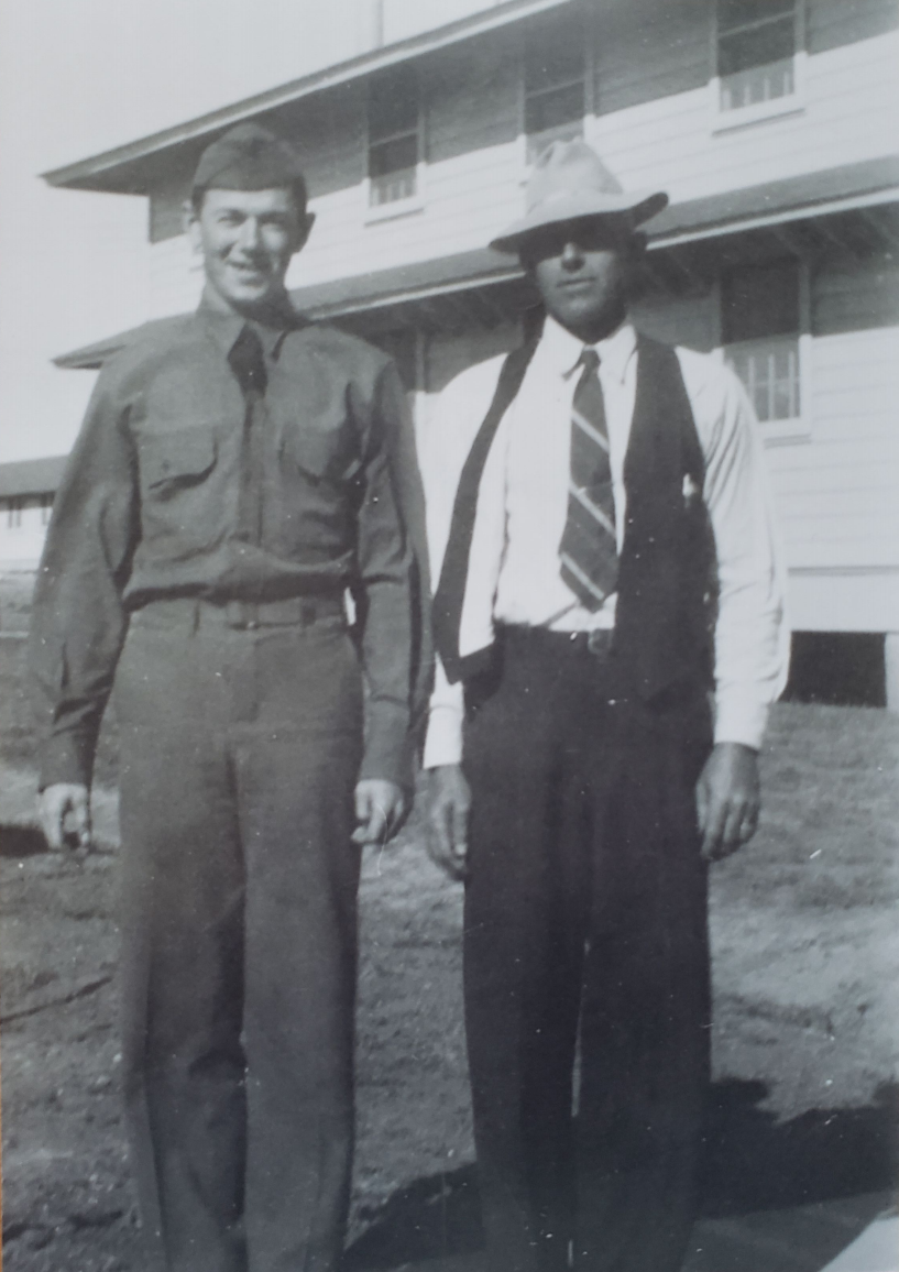 Figure 1 Mark and John his dad The barracks in the background was the - photo 2