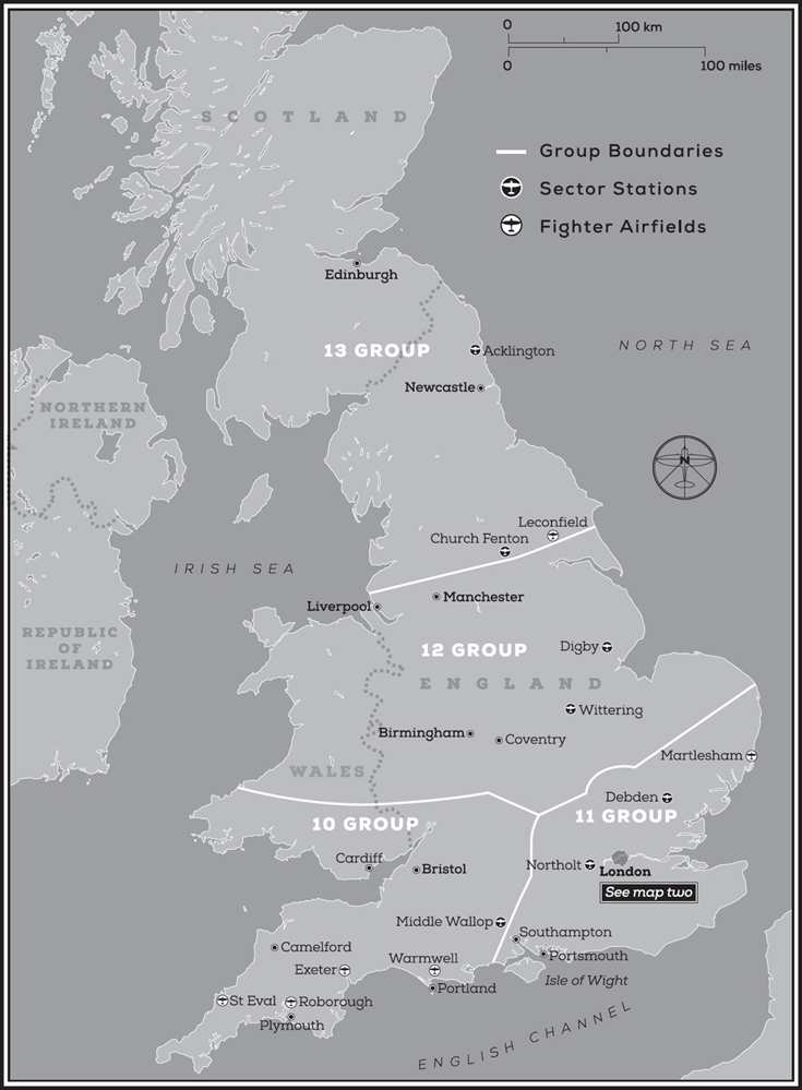 Map 1 Fighter Command during the Battle of Britain 1940 Diane Bricknell - photo 3