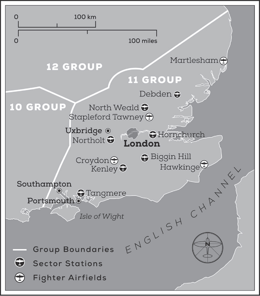 Map 2 11 Group during the Battle of Britain 1940 Diane Bricknell Authors - photo 4