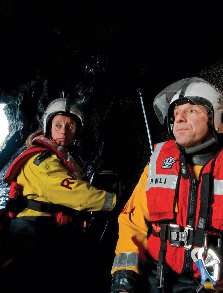 D class inshore lifeboat John Batsons crew investigate a cave in Port St Mary - photo 1