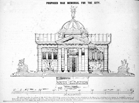 Henry Hares design for a War Memorial Hall in St Giles 1919 Nothing came of - photo 2