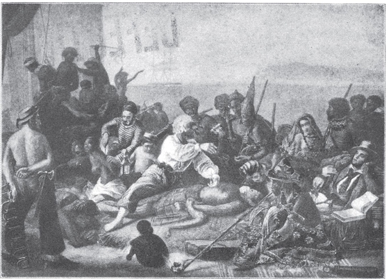 BARTERING FOR SLAVES ON THE GUINEA COAST From a colored lithograph in the - photo 2