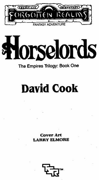 HORSELORDS Copyright 1990 TSR Inc All Rights Reserved This book is - photo 1