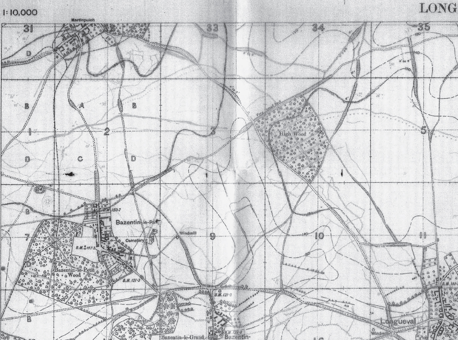 4 High Wood Trench Map Longueval 57C SW3 5 The Battle of - photo 5