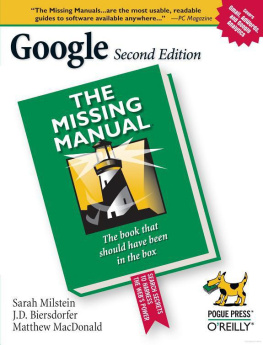 Sarah Milstein - Google: The Missing Manual, 2nd Edition