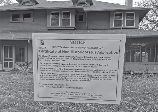 Signage announcing the property owners request to have The Hut at 1980 Albion - photo 4