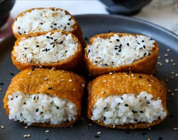 In this original recipe the sushi rice will be stuffed inside clever pouches - photo 7