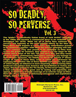 Troy Howarth - So Deadly, So Perverse: Giallo-Style Films From Around the World, Vol. 3