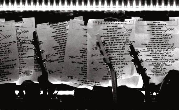 Lost Highway tour set lists denoting which guitars Richie needs for which - photo 6