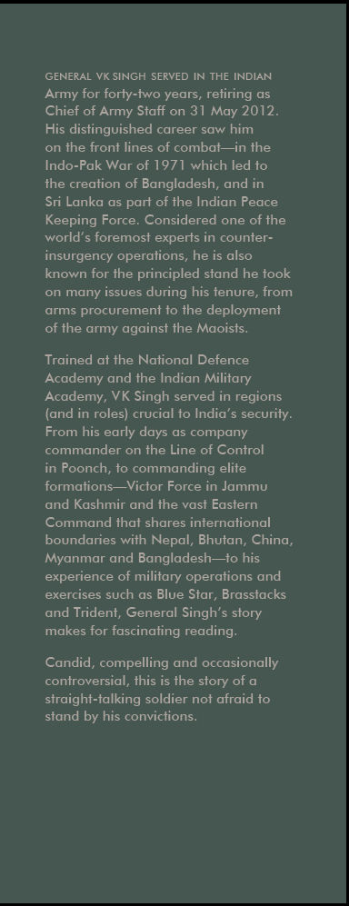 About the book General V K Singh served in the Indian Army for forty-two - photo 1