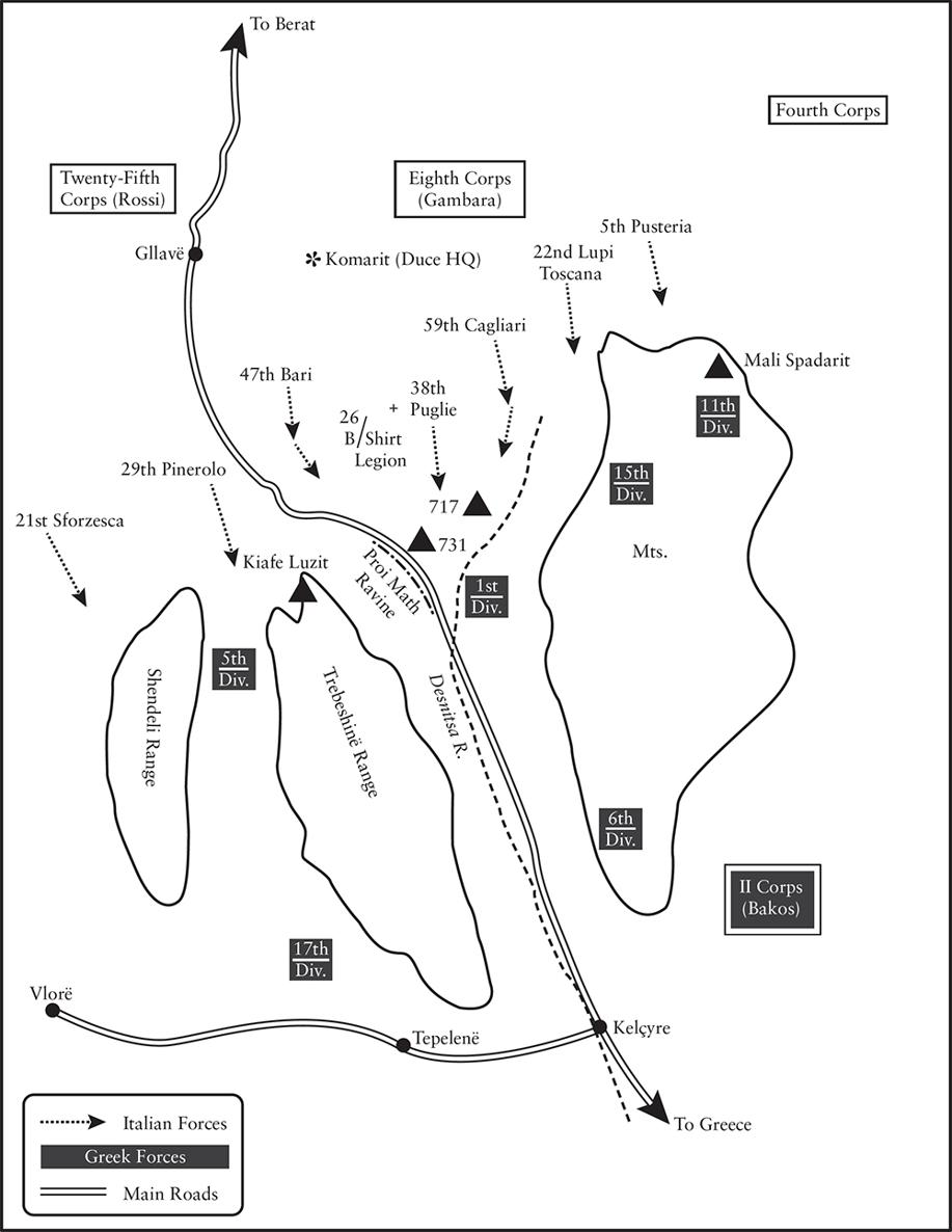 GREEK 1ST DIVISION DEFENSIVE POSITIONS 9 MARCH List of Illustrations - photo 3