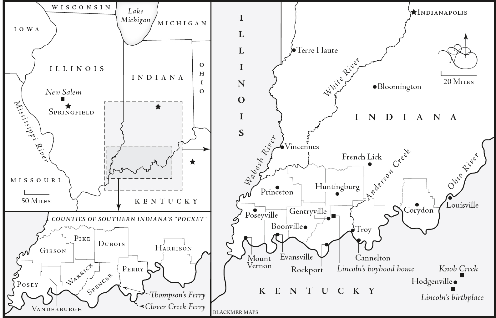 The Indiana Lincoln Inquirys footprint in southwestern Indianas eight-county - photo 3