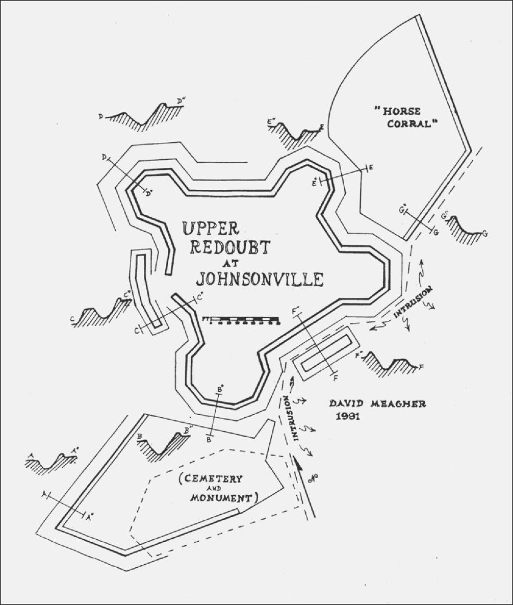 Footprint drawing of Redoubt No 2 Upper Redoubt Johnsonville Tennessee - photo 4