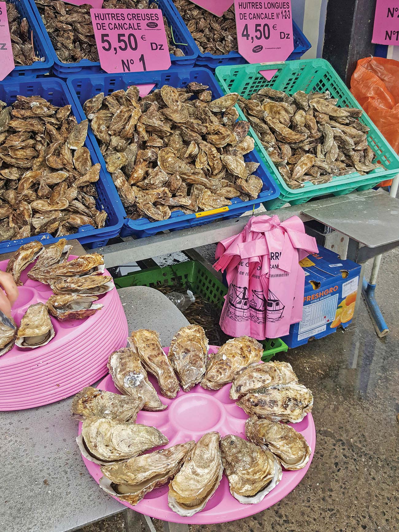 morning seafood market with oysters a beach in Dinard Seldom have two - photo 6