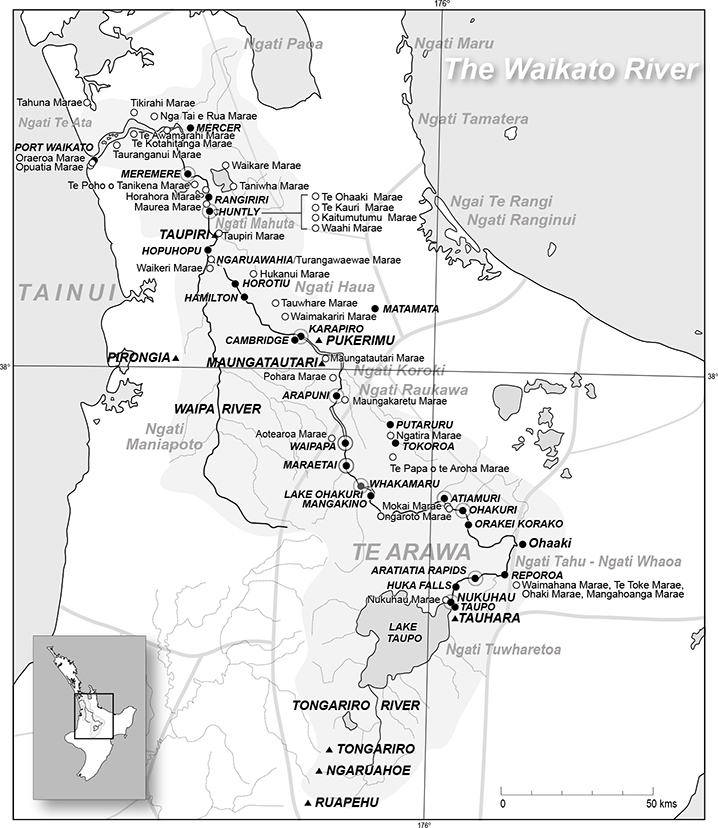 MAP 1 Socio-Cultural Map of Waikato River Mori Introduction Captive Waters - photo 4