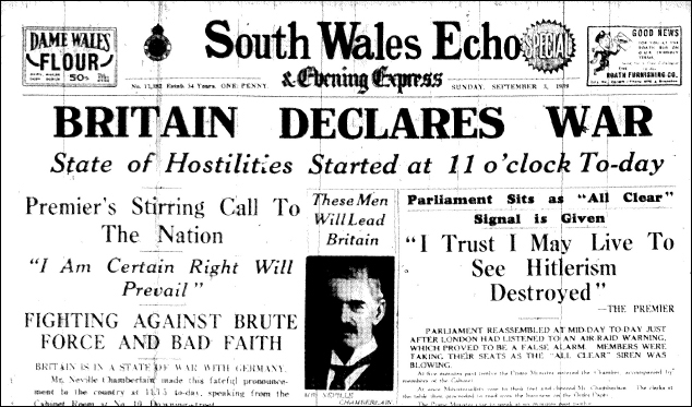 South Wales Echo September 1939 It was no real surprise many had felt the - photo 3