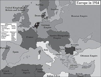 Scale map of European military alliances circa 1914 Ironbridge area was to - photo 8