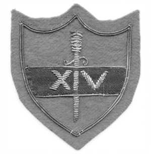 An embroidered cloth and metal formation badge for Fourteenth Army The sign - photo 2