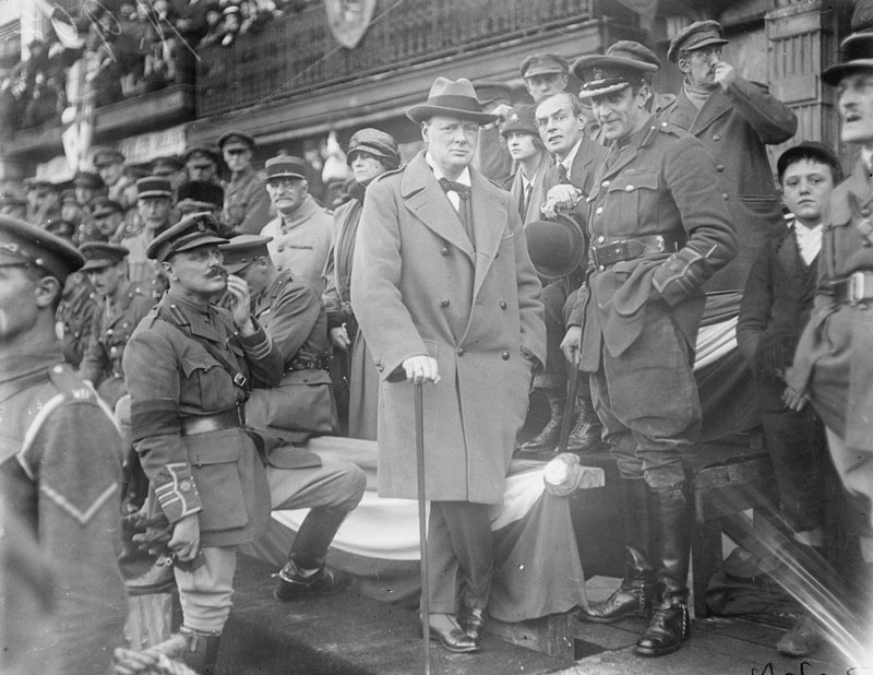 Churchill at Lille 28 October 1918 watching a march-past WINSTON S - photo 2