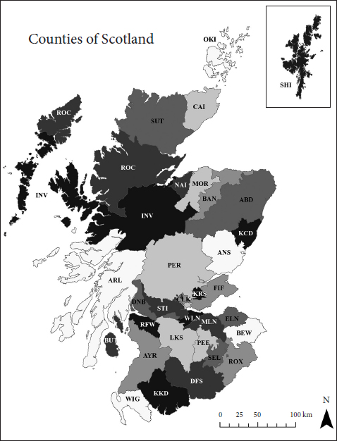 ABD Aberdeen ANS Angus ARL Argyll AYR Ayrshire BAN Banff BEW Berwick - photo 4