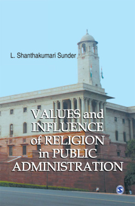 L Shanthakumari Sunder Values and Influence of Religion in Public Administration