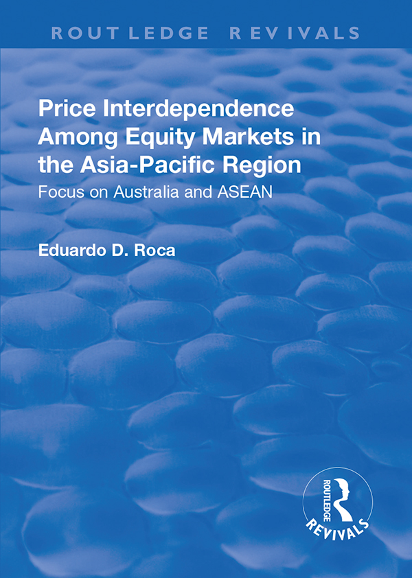 PRICE INTERDEPENDENCE AMONG EQUITY MARKETS IN THE ASIA-PACIFIC REGION Price - photo 1