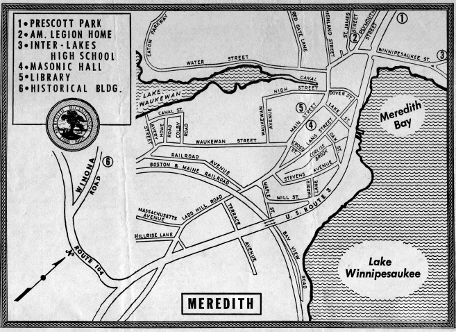 Map of the town of Meredith 1968 Courtesy of Meredith Historical Society - photo 3