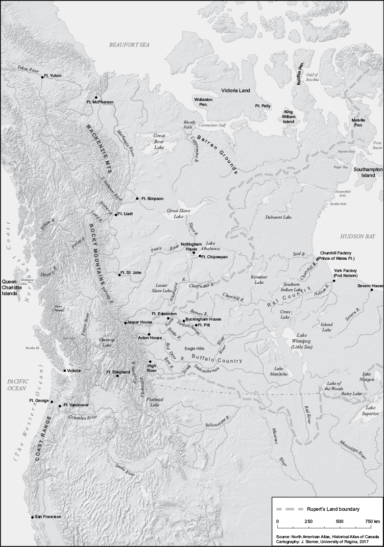 Map 1 West of Hudson Bay and the Arctic Shores Adapted from Ruggles 1991 - photo 6