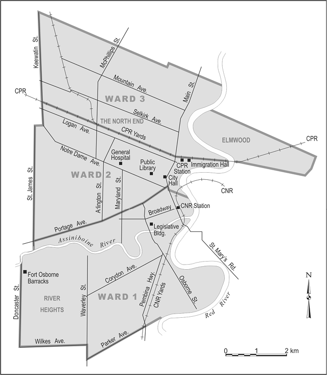 Map 2 Winnipeg 19391945 Map design by Weldon Hiebert THE PATRIOTIC - photo 4