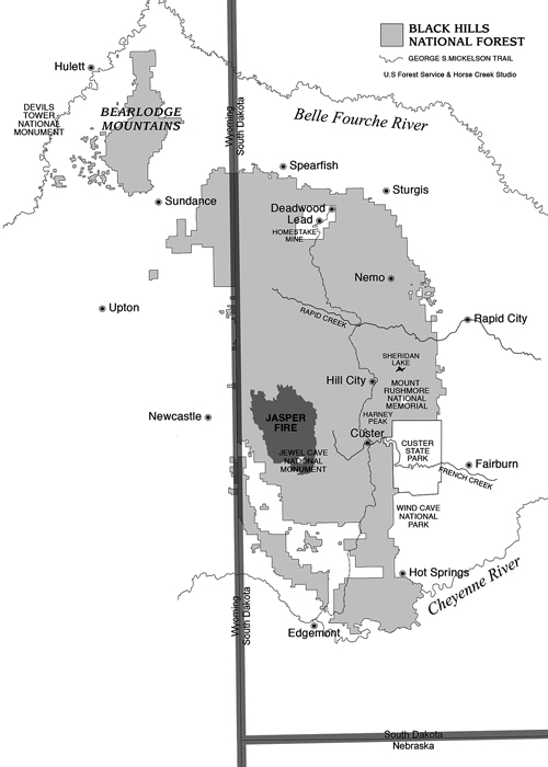 Map of Black Hills National Forest Preface In 1950 Howard R Lamar an - photo 3